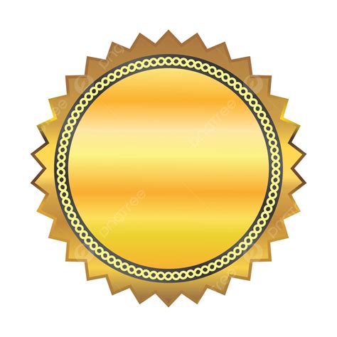 Golden Product Badge Circle Lebel Empty Text Vector Image Graphic