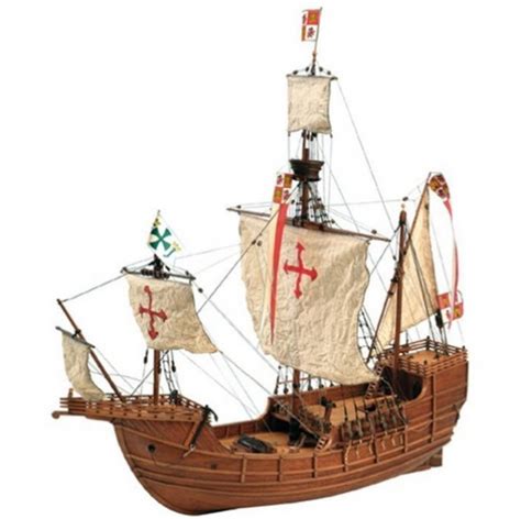 165 Santa Maria Columbus Flag Ship 1492 Wooden Kit Art 22411