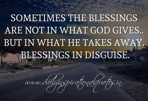 Sometimes The Blessings Are Not In What God Gives But In