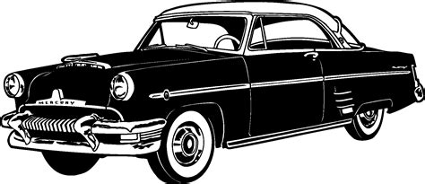 How many classic car silhouette photos are there? Library of blue classic car picture black and white ...