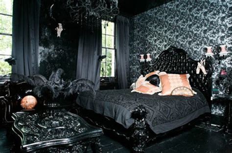 Black And Cool Gothic Bedroom Design Ideas Homemydesign