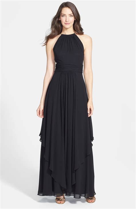 Eliza J Chiffon Halter Gown Nordstrom