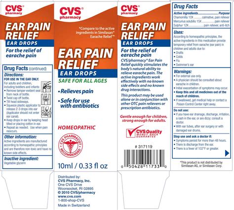 Dailymed Ear Pain Relief Ear Drops Chamomilla And Mercurius