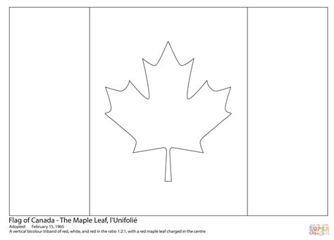 Dibujo de Bandera de Canadá para colorear Dibujos para colorear