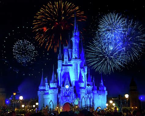 Disney World Castle Fireworks Wallpaper