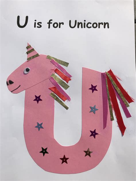 U Is For Unicorn Preschool Letter Crafts Alphabet Crafts Alphabet