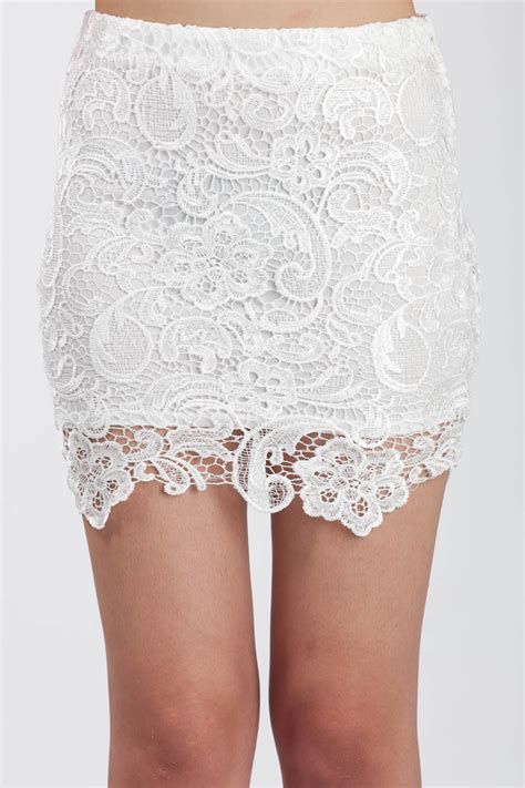 White Lace Skirt Lace Fashion White Lace Skirt Unique Clothes For Women