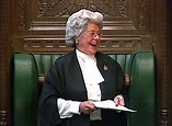 Baroness Betty Boothroyd, the first woman Speaker of the House of ...