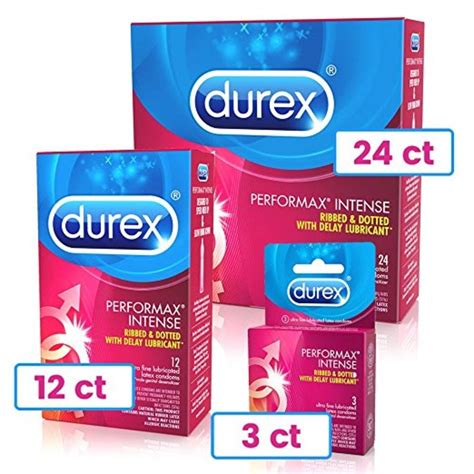 Durex Condom Performax Intense Natural Latex Condoms 24 Count Ultra