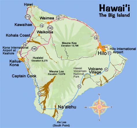 Restaurants By Location Hawaii Big Island Map