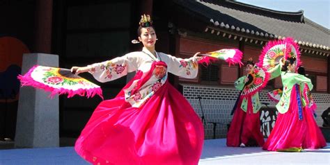 Korean Traditional Dance Performance Buchaechum At Suwon A Photo On