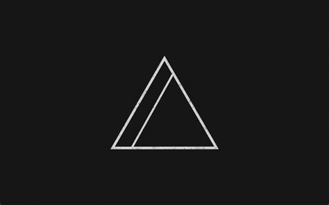 Minimalism Geometry Black Background Triangle