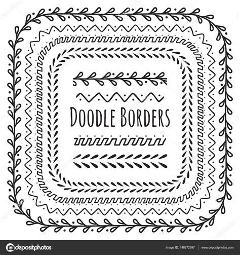Doodle Decorative Borders — Stock Vector © Mhatzapa 148272997