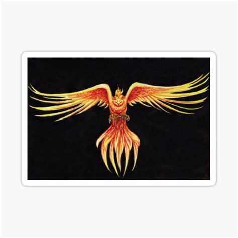 Phoenix Sticker For Sale By Touchedbydragon Redbubble