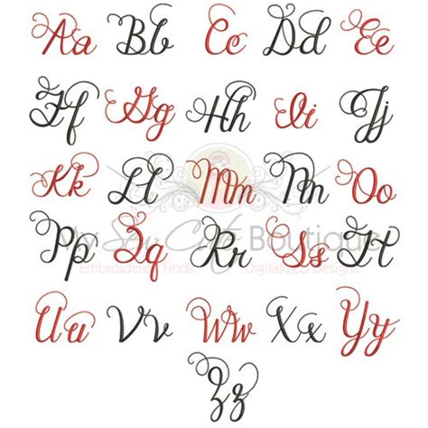 Monogram Embroidery Fonts Fancy Bx Machine Designs With Pes Etsy