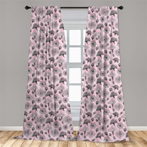 Floral Curtains 2 Panels Set Demonstration Of Romantic Pattern With