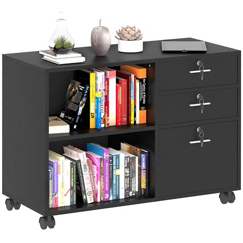 Buy Dwvo Lateral File Cabinet 3 Drawer With Lock Shelf Storage Home