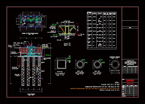 Detail Of A Tower Foundation Dwg Detail For Autocad • Designs Cad