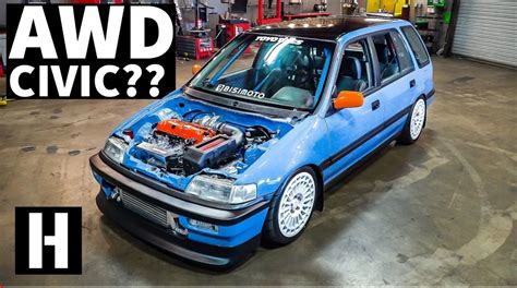 AWD Swapped Turbo Honda Civic EF Party Wagon Turbo And Stance