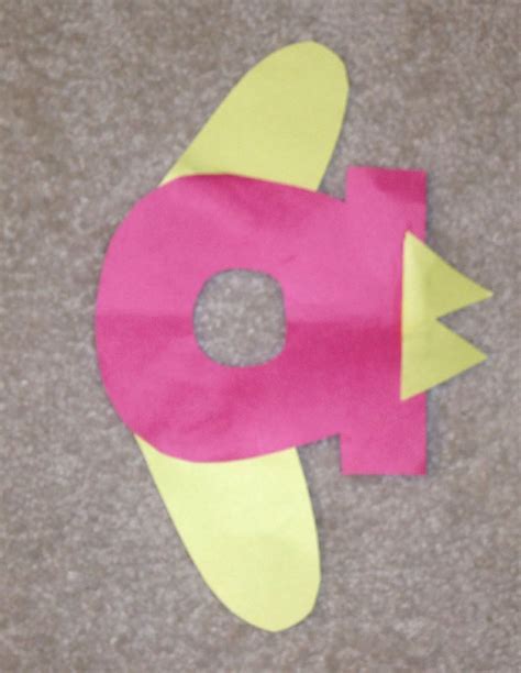 Kids Arts And Crafts Leading The Letter A Made An Airplane Out Of The