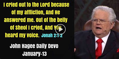 John Hagee January 13 2021 Daily Devotional Jonah 21 2