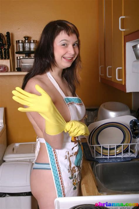 Busty Brunette Teen Abrianna Teasing In The Kitchen Porn Pictures Xxx