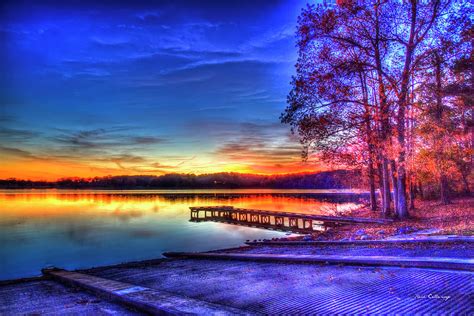 Lake Oconee Ga Good Bye Until Tomorrow 8 Fall Leaves Sunset Landscape
