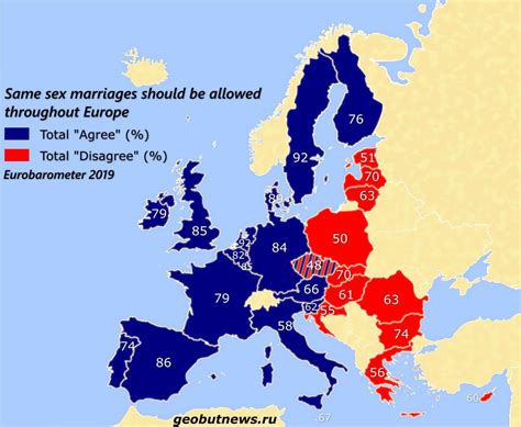 Opinion On Same Sex Marriage In Europe Maps On The Web