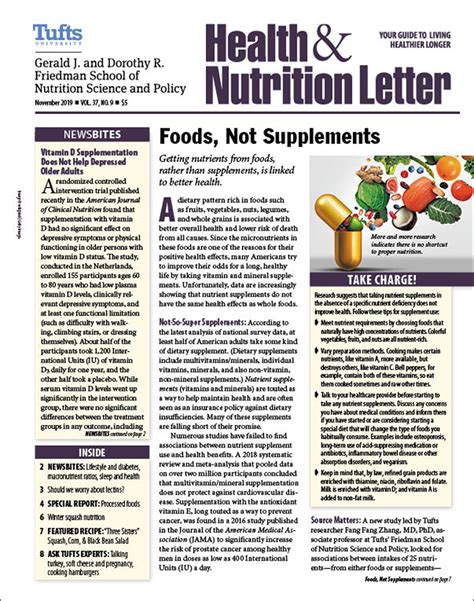 Download The Full November 2019 Issue Pdf Tufts Health And Nutrition Letter
