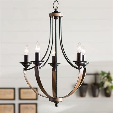 Room kitchen kitchen dining dining room candle chandelier chandeliers white light shades living room restaurant best vibrators entrance doors. Kenna 5 - Light Empire Chandelier in 2020 | Farmhouse ...