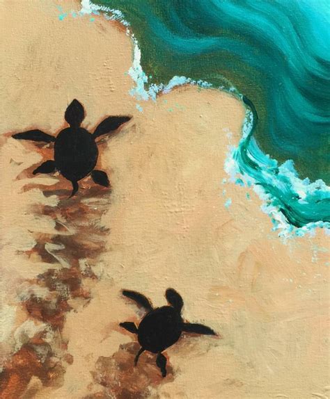 Beach easy summer painting ideas. Going Home | Painting art projects, Turtle painting, Cute ...
