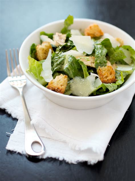 Chicken Caesar Salad With Homemade Croutons Love And Olive Oil