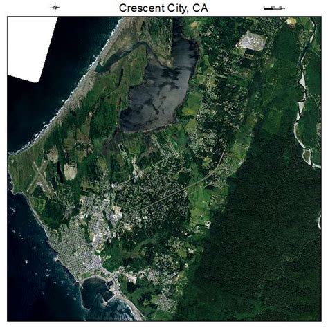 Aerial Photography Map Of Crescent City Ca California
