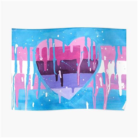 Trans And Omnisexual Painted Pride Flag Poster By Lewin Wild Redbubble
