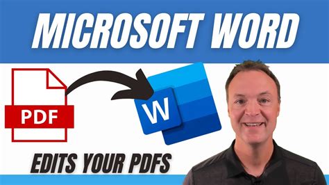 How To Convert Then Edit Your Pdfs In Microsoft Word Youtube