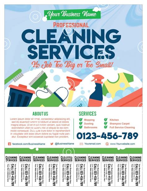Editable Cleaning Services Flyers Template Printable Etsy Cleaning