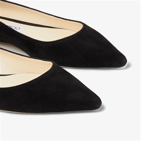 Black Suede Pointy Toe Flats Romy Flat 247 Collection Jimmy Choo