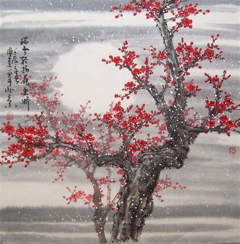 Cherry Blossom Painting Chinese Watercolour Painting By Art68