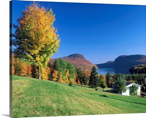 United States Vermont Lake Willoughby Wall Art Canvas Prints Framed