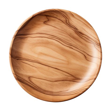 Ai Generated Wooden Plate Isolated On Transparent Background 36113294 Png
