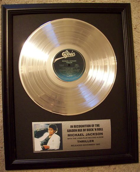 Michael Jackson Thriller Platinum Lp Record Album