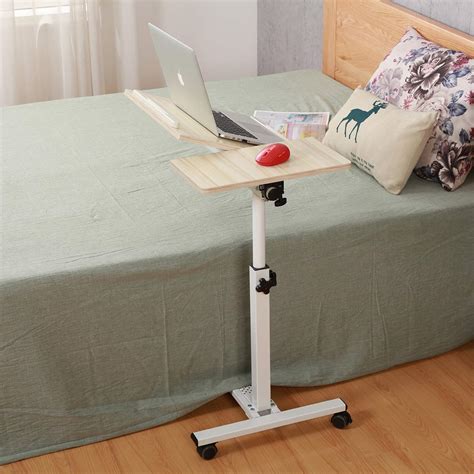 Buy Tilting Overbed Table With Wheels Rolling Laptop Table Overbed Desk