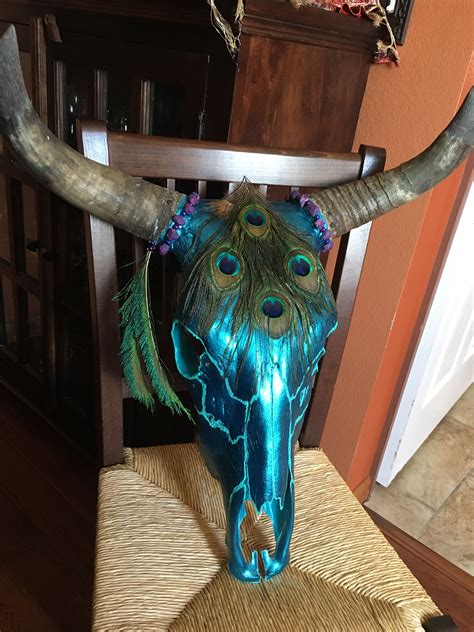 Hand Painted Cow Skull By Meghan Woolhether Wanting To Sell Deer