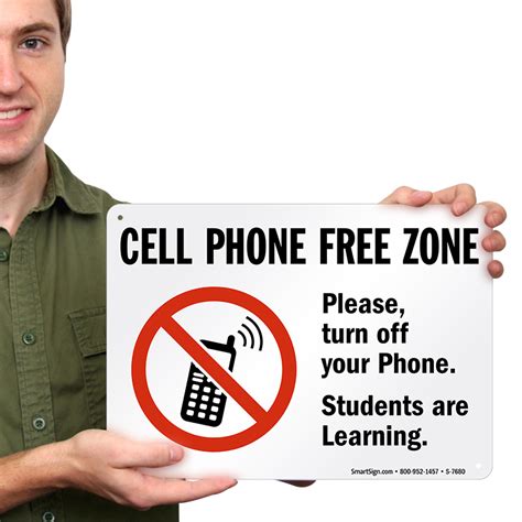 Cell Phone Free Zone Sign And No Phone Allowed Sign At Best Prices Sku