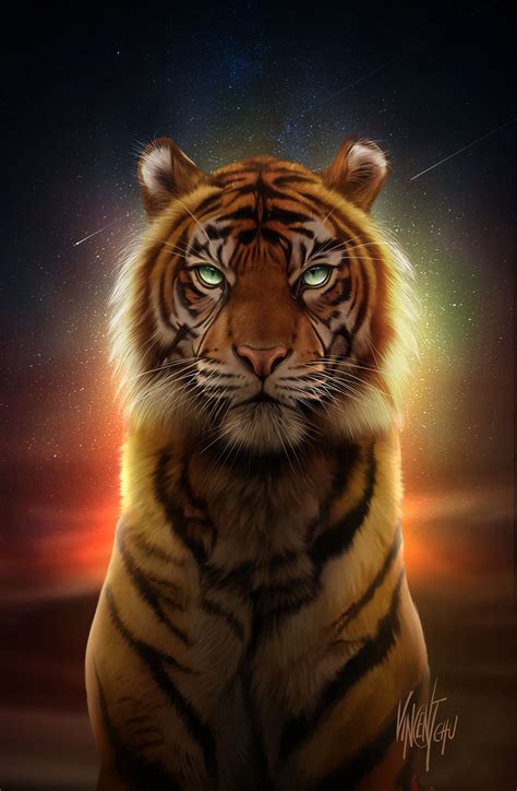 Tiger In The Night On Behance