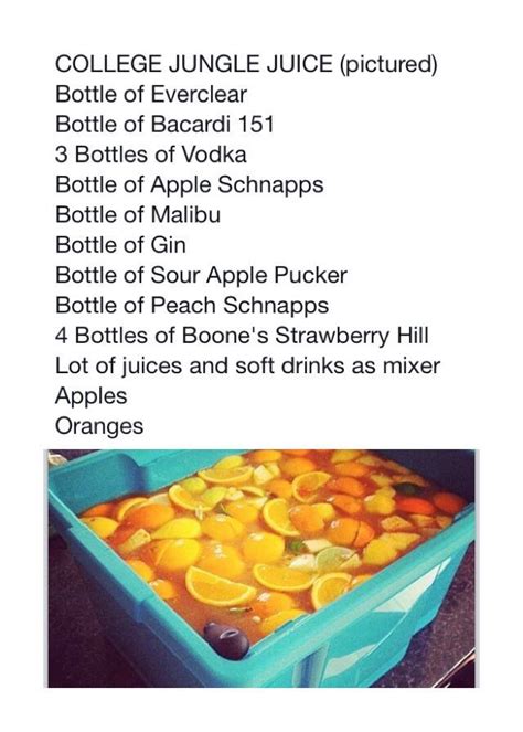 The 2021 best college food ranking is based on meal plan costs and student reviews. College Jungle Juice Recipe - Best Recipes Around The ...