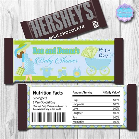 Hershey Bar Wrappers For Baby Shower 12 Hershey Candy Bar Wrappers