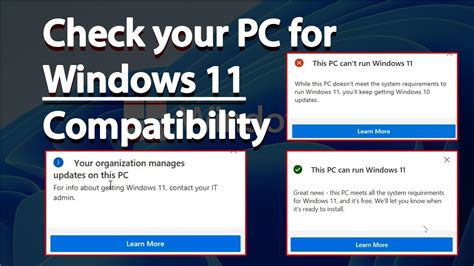 Check Your Pc For Windows 11 Compatibility Upgrade To Windows 11 For