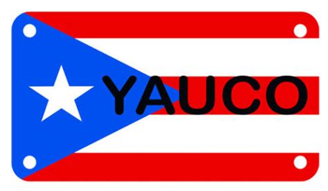 Yauco Flag Boricua Puerto Rico Atv 4 X 7 Motorcycle License Plate Ebay