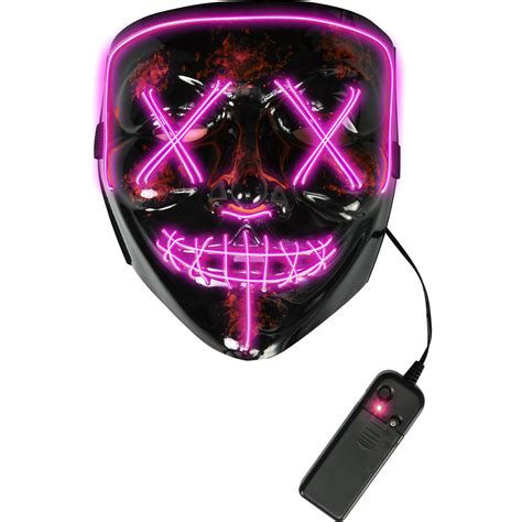 Rubies Led Light Up El Wire Mask Halloween Accessory